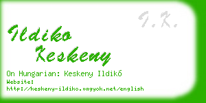 ildiko keskeny business card