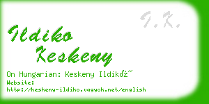ildiko keskeny business card